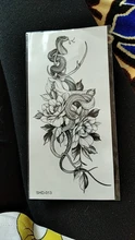 Temporary Tattoos Sticker Fake Waterproof Three-Styles Women/snake Grey Bird/ghost