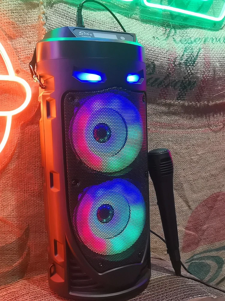 Bluetooth grande para bailar aire libre, caja de sonido KTV portátil, columna, Subwoofer inalámbrico, luz barra de sonido para centro de portátiles| - AliExpress