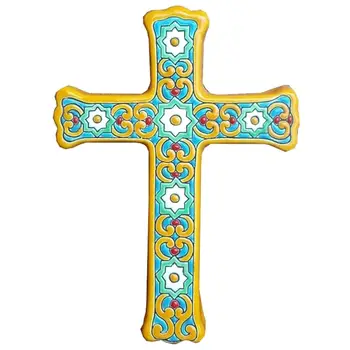 

Ceramic cross 21cm/8,3 inch - Ceramic glazed up handmade - Made in Spain - Spanish - Seville - MIJASCERAMIC crafts -
