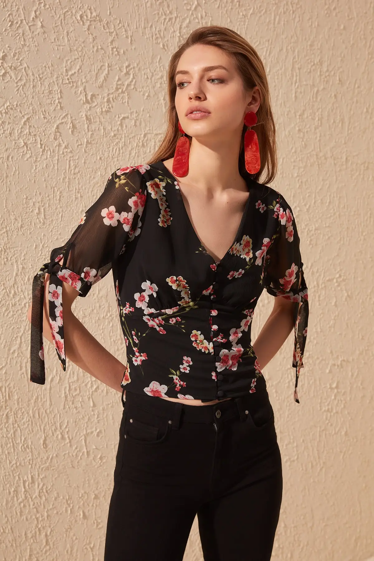 Trendyol Flower Pattern Blouse TWOSS20BZ0534 | Женская одежда