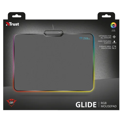 Игровой коврик 21802 Trust GXT 760 GLIDE с подсветкой RGB 350х250