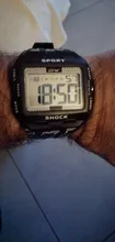 Reloj deportivo Digital multifunción para hombre, cronógrafo con alarma, 5Bar, luz trasera, pantalla cuadrada, resistente al agua, números grandes