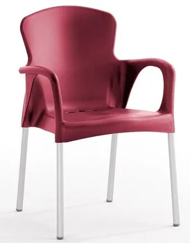 

Armchair SEINE stackable polypropylene Bordeaux *