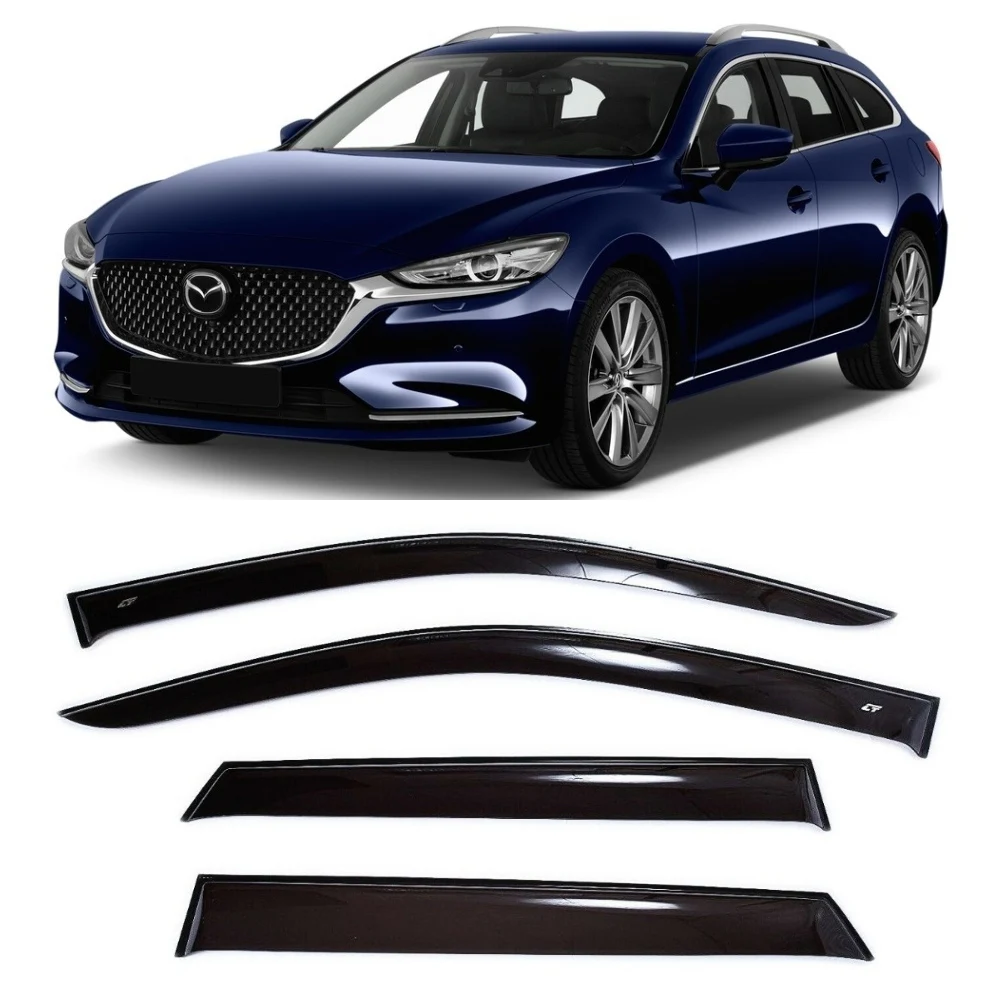 Дефлекторы окон Cobra Tuning M24512 на авто Mazda 6 (GJ) 3 III Wagon 2012- н.в. 4 шт./комп. ветровики от