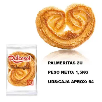 

Box with 1.5kg Palmeritas, bundles with two palmeritas