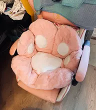 Almohada Kawaii de felpa con forma de pata de gato para niños, cojín de felpa con diseño de Animal para decoración de silla de casa o sofá