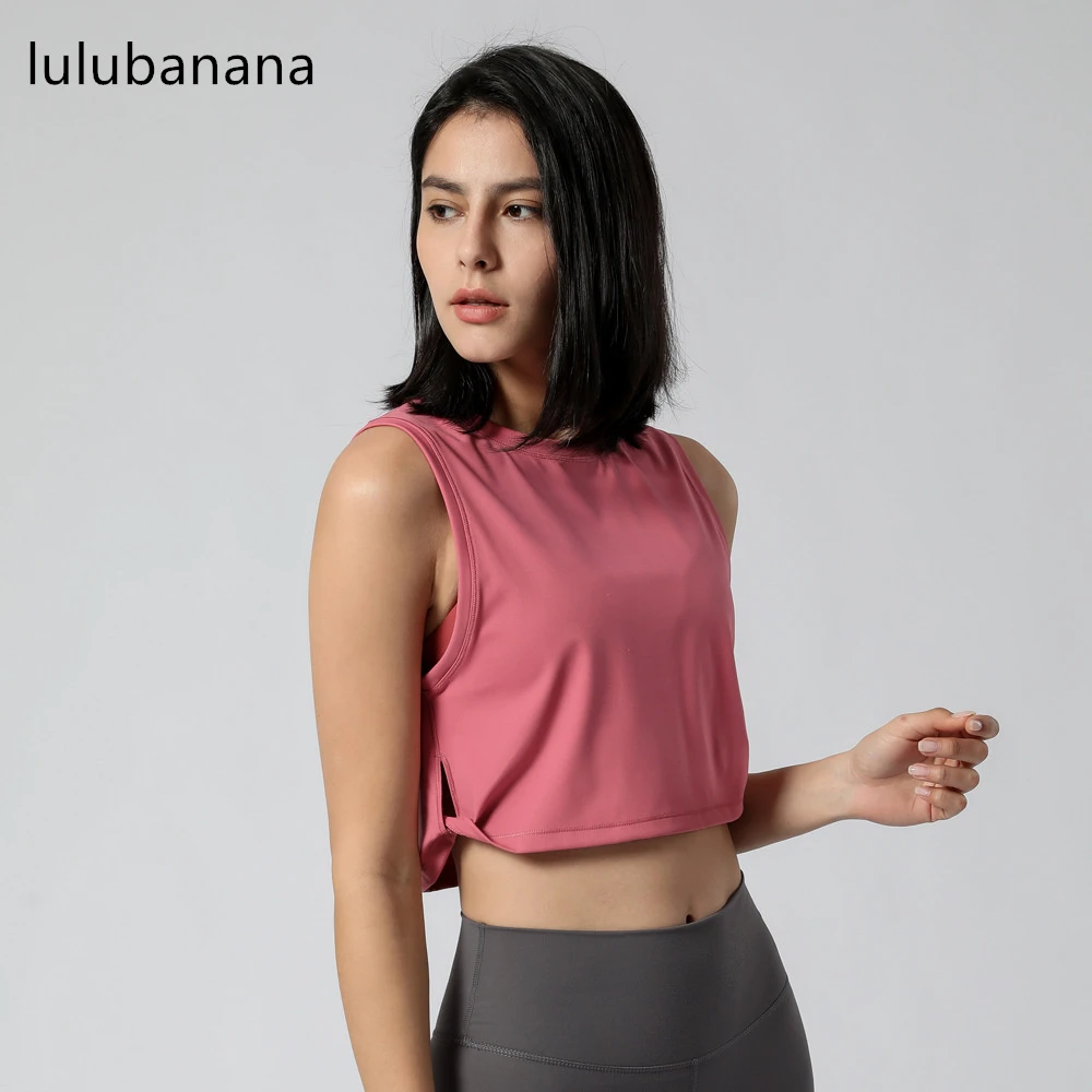 Crop Top Loose Workout Tops Cropped Workout Tank Loose