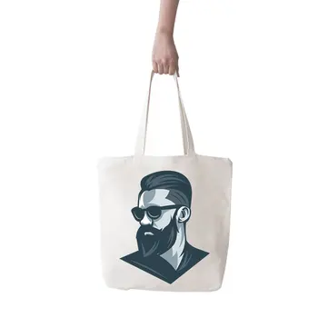 

Angemiel Bag Big Bearded Man Illustrations Shopping Beach Tote Bag