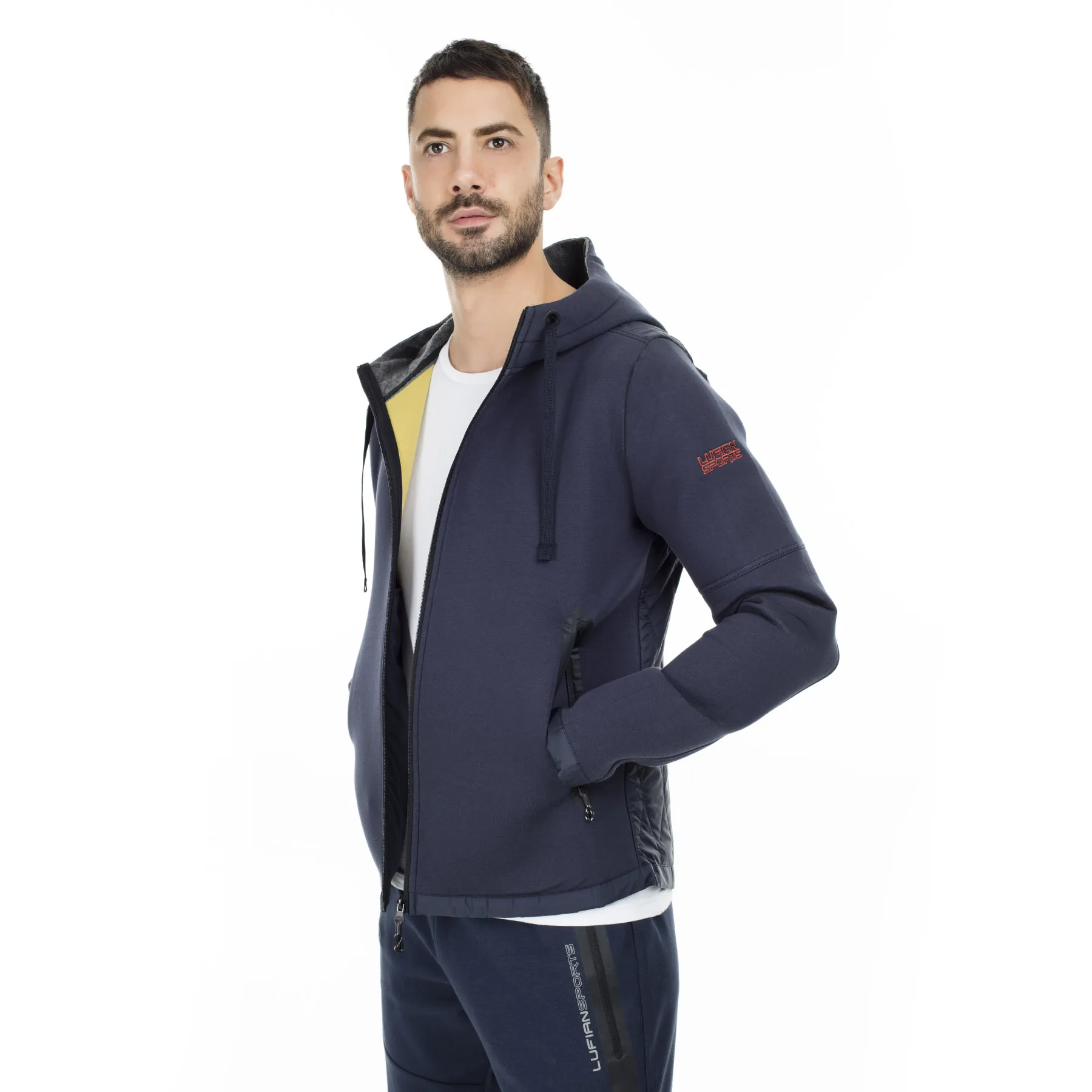 

Lufian Gold Hooded Tracksuit Top MEN 'S TRACK suit TOP 112050012