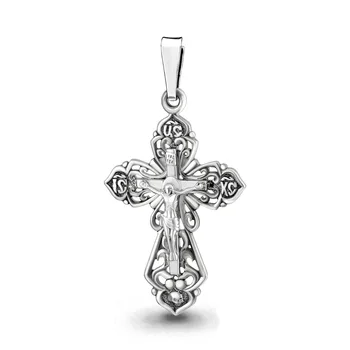 

Aquamarine Orthodox cross without inserts, 925 sterling silver