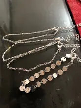 4 unids/set 2019 nueva Bohemia pulsera de oro multicapa moneda plateada pulseras de cadena para las mujeres pie cadena pulseras joyería