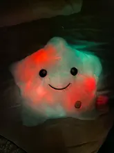 34CM Creative Toy Luminous Pillow Soft Stuffed Plush Glowing Colorful Stars Cushion Led