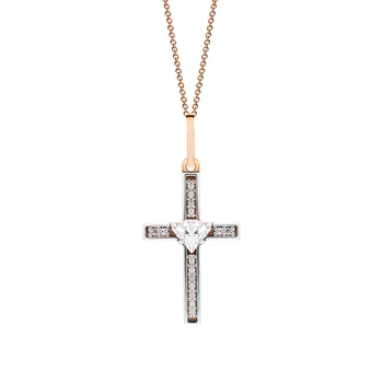 

Silver Pendant with Swarovski crystals sunlight sample 925