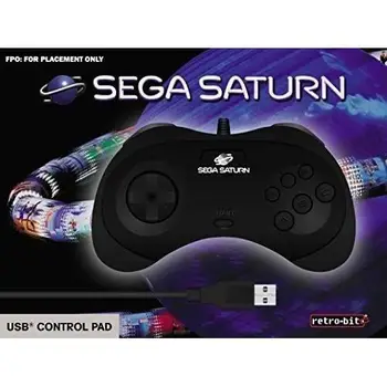 

Wired controller black Retrobit SEGA Saturn USB Connection