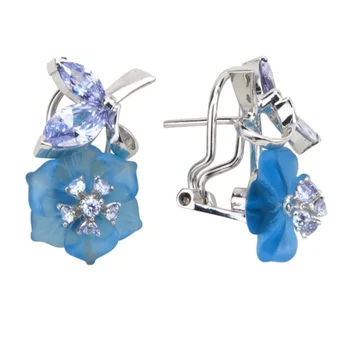 

Silver earrings with quartz