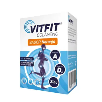 

Vitfit collagen 15 dose orange-vitamins A,D3 and Zinc. Colageno Celiacos and Colageno diabetic