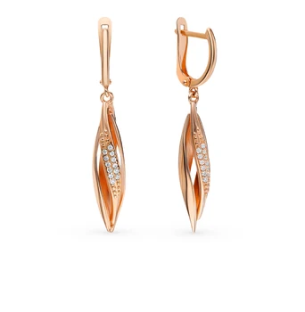 

Silver earrings with cubic zirconia sunlight