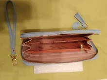 Carteras geométricas de lujo para mujer, monederos de cuero con cremallera, diseño de borla, billetera larga, monedero, tarjetero