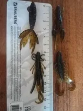 Silicone Bait Float Wobbler Shrimp Lobster Worm Fishing-Lure Lizards Twintails 4pcs 2g