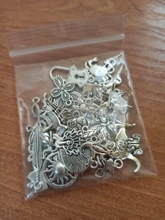 30 Uds. De abalorios variados de Metal Vintage para fabricación de joyas, abalorios de pájaros, colgante de pulsera DIY, accesorios de encaje negro