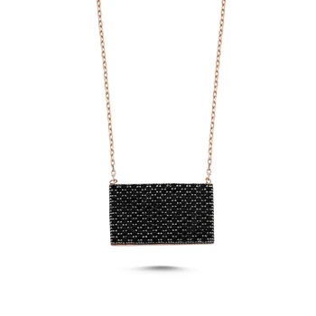 

KUTAYDAN Zircon Cubic Zirconia Rectangle Pendant 925 Sterling Silver