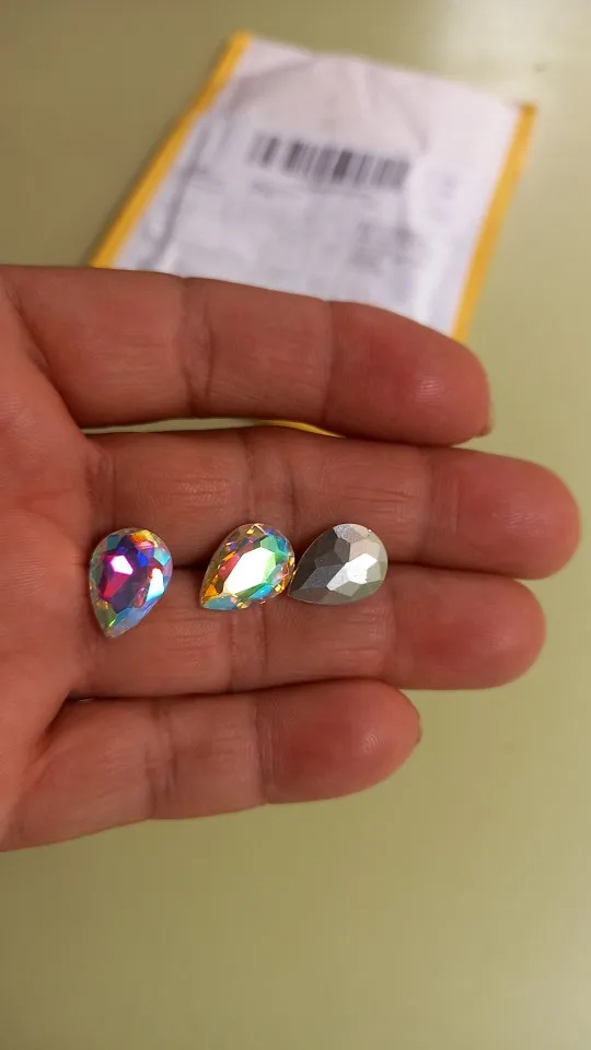 Clear AB ELEMENTS Crystal glass Beads Rivoli /Oval /Teardrop DIY Wholesale 