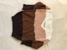 Women Sweater Pullover Long-Sleeve Plus-Size Tops Loose Thick Casual Fashion New Patchwork