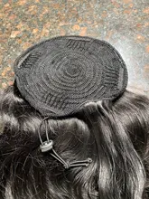 Aliballad-coleta ondulada de agua con cordón, cabello humano brasileño con Clip Afro, 4 peines, Ondulado Natural Remy