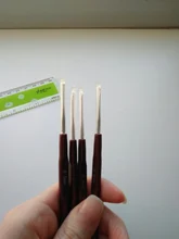 4 unids/lote aguja con gancho de ganchillo, Micro gancho para hacer trenzar rastas, herramientas para el cabello, 0,5 Mm, 0,6 Mm, 0,7 Mm, 0,8 Mm, mango liso