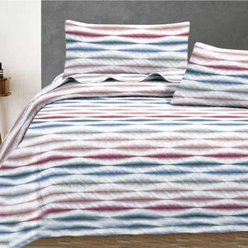 

Bouti summer bedspread Wisshome Selia, tricolor print and semi-padded thin quilt, 100% polyester, various sizes for adult bed