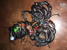 Pulsera de piel trenzada de ojo Sharingan, joyería de cristal, Cosplay, regalo, color negro, Anime, 1 ud.