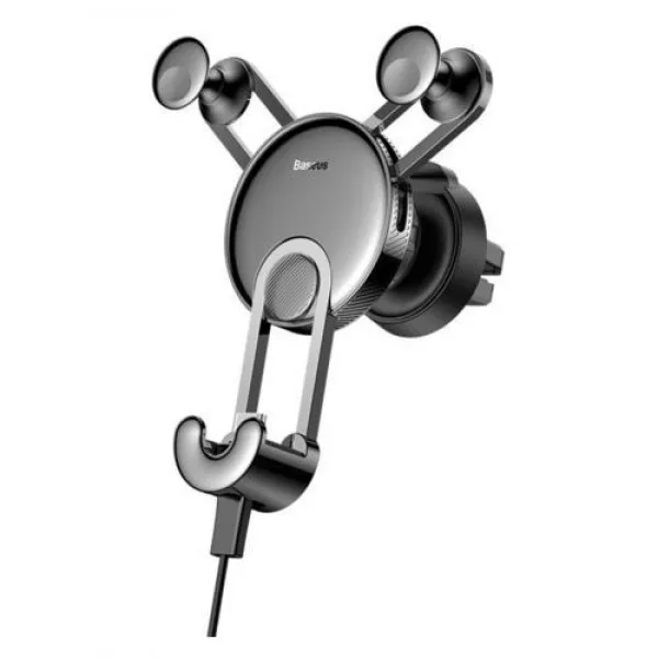 Автомобильный держатель Baseus YY vehicle-mounted phone charging holder with USB cable(Type-C Version) SUTYY-01(Черный