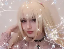 SHANGZI-Peluca de cabello sintético con flequillo, de pelo Natural con flequillo postizo, color negro, marrón claro, alta temperatura