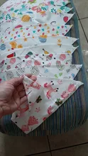 10 pzas/lote 100% de algodón pañuelo triangular para cabeza chico pañuelo chica Babador Bandana babero de bebé