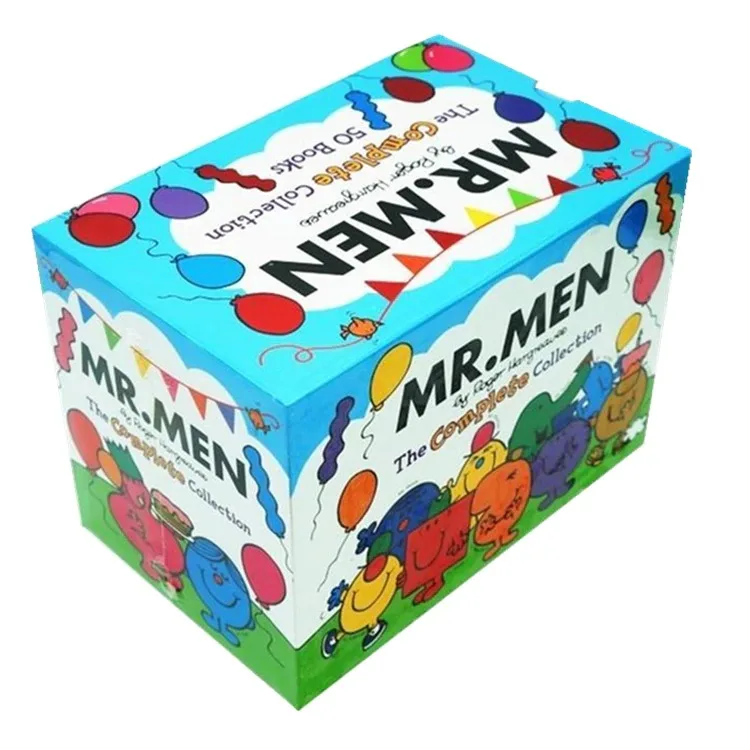 Набор книг в коробке Mr Men set 50 books / Little Miss 37 обучение английскому | Канцтовары для