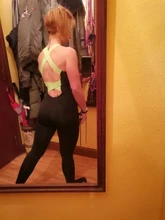 Ropa Deportiva de una pieza para mujer, traje deportivo con espalda descubierta, chándal de entrenamiento para mujer, ropa deportiva ajustada para correr, baile, gimnasio, Yoga, 2021