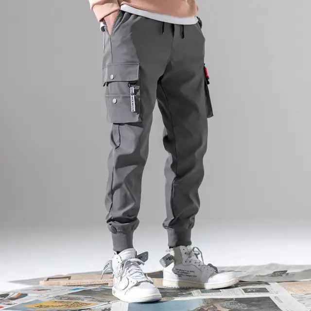 Fitness Muscle Gray Jogging Pants Solid Running Pants Men Sport Pencil Pants Men Cotton Soft Bodybuilding Joggers Gym Trousers Photo Color