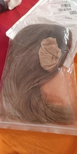 ALAN EATON-Peluca de cabello sintético liso para mujer, cabellera artificial corto y rubio con flequillo, color marrón degradado, estilo Cosplay, resistente al calor