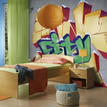 

Wall mural-Inner city life - 300x231 cm