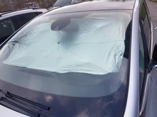 Parasol plegable para parabrisas de coche, quitasol de vehículo con protección para rayos UV, aislamiento térmico para ventana delantera interior, de 125 y 145cm
