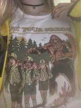 Camiseta de satán para mujer, remera harajuku de la muerte, demonios, satanismo, ropa de bafometo siniestro, polera satánica, top de estética siniestra para mujer