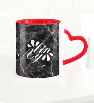

Personalized Marble Pattern Red Heart Mug Cup-1