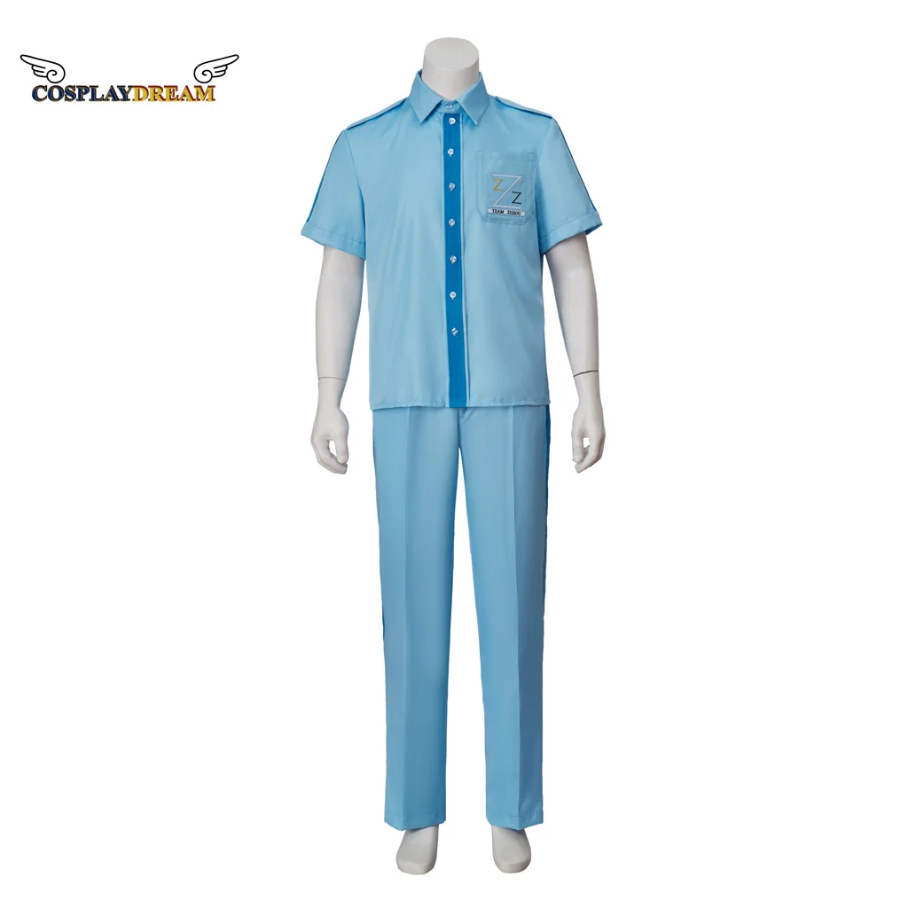 

Movie The Life Aquatic with Steve Zissou Costume Cosplay Blue Tops and Pant Halloween Carnival Outfits