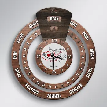 

Personalized Professional Kardiovaskuler Cerrah Infinite Mayan Calendar Wooden Wall Clock-1