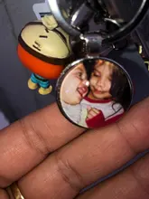 Llavero con foto personalizada, soporte para llaves con fotografía customizada de mamá, papá, bebé, niños, abuelo y padres, regalo de aniversario para familia