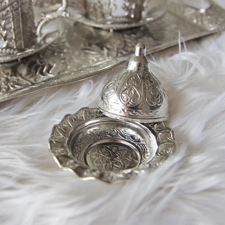 3 turkish ottoman copper tea cups coffee cups espresso cups mug turkish products turkey saucer 咖啡杯