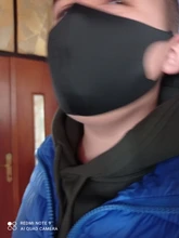 Mascarilla facial lavable y reutilizable de algodón, máscara protectora, color negro, 10 unidades