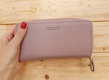 WEICHEN-cartera de mano larga para mujer, billetera de gran capacidad, monedero para teléfono, tarjetero