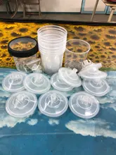 Taza mezcladora de pintura con pistola pulverizadora, taza mezcladora de pintura, 160/400/600/800ml, depósito PPS tipo H/O, taza de medida desechable PPS, 10 Uds.