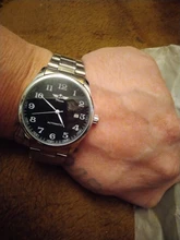 Reloj mecánico automático de negocios para hombre, con correa de cuero maestro de tiempo, esfera blanca, calendario, fecha, clásico